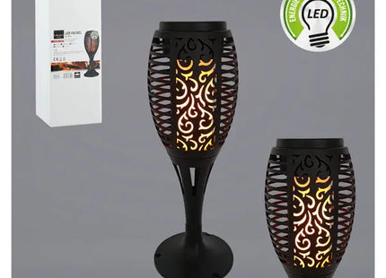 LED Fackel mit Realistischem Flammenflackern, Niedriges Profil, 33cm Hoch TK Gruppe® Grosshandel 