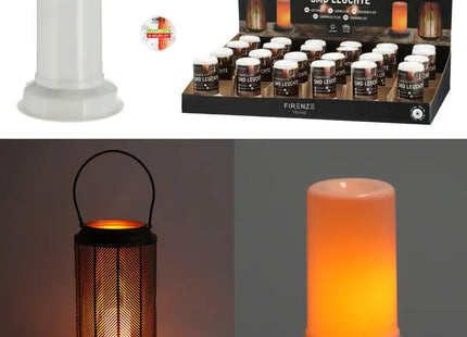 LED-Flammenlampe mit Timer, 12x SMD - Realistisches Flammenlicht TK Gruppe® Grosshandel 