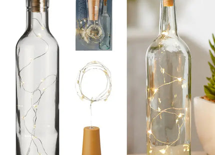 LED Flaschenlichterkette, 6 Leuchten, 55cm - Dekorative Beleuchtung TK Gruppe® Grosshandel 