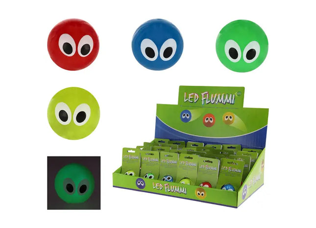 LED Flummi 'Leuchtaugen' – 4er Set, Spaß & Spiel, 5,5 cm Durchmesser TK Gruppe® Grosshandel 