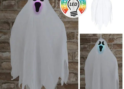 LED Geist zum Hängen, ca. 50cm – Schaurig-schöne Halloween-Deko TK Gruppe® Grosshandel 