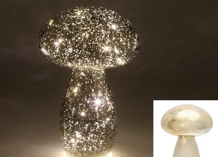 LED Glaspilz Leuchte, Zauberhafte Dekoration, Ca. 21cm Hoch TK Gruppe® Grosshandel 