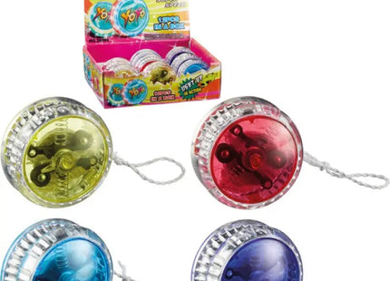 LED Glow Spin Top, 4 Assorted Colors - Display Pack for Fun Light-Up Playtime TK Gruppe® Grosshandel 