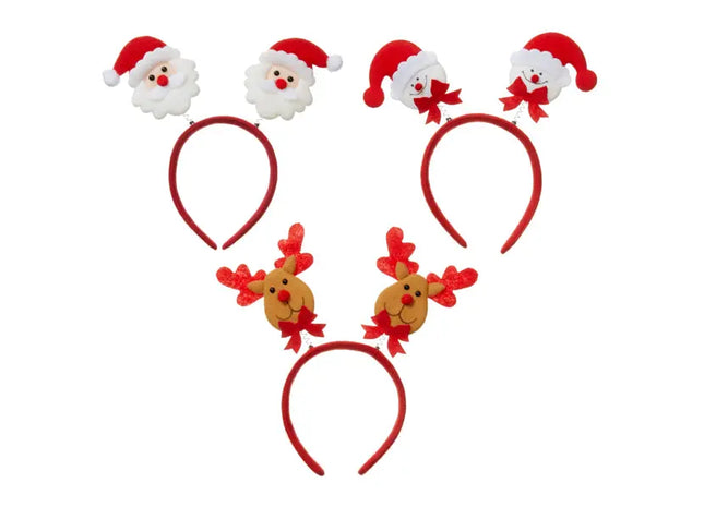 LED Haarreif X-Mas, Festlich Leuchtend, 3-fach Sortierte Designs TK Gruppe® Grosshandel 