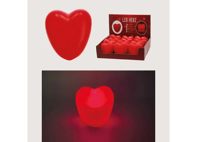 LED Herzleuchte, rote LED inklusive 2x LR44-Batterien, im Display TK Gruppe® Grosshandel 
