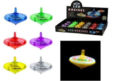 LED Kreisel, 6er-Set, Durchmesser ca. 5cm – Buntes Spielzeug für Kinder TK Gruppe® Grosshandel 