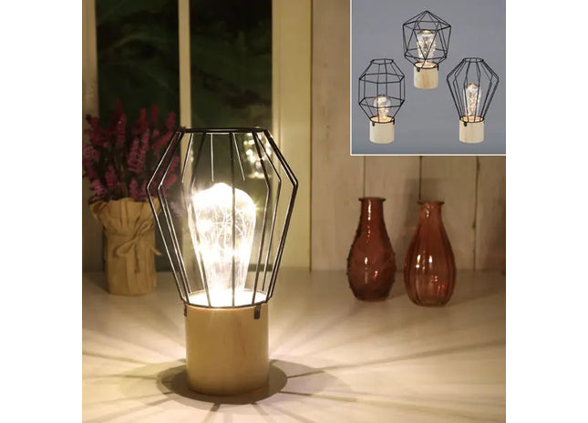 LED-Leuchte Modern Art, 3er-Set, 10 LEDs, 23 cm hoch - Zeitgenössische Deko-Akzente TK Gruppe® Grosshandel 