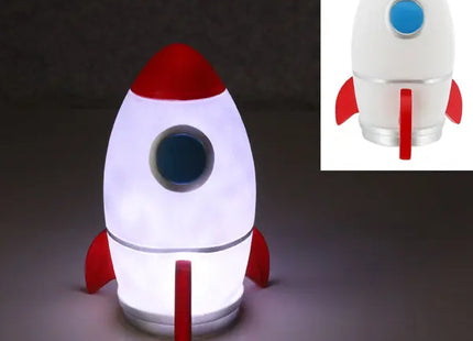 LED Leuchte Spaceman Rakete, Futuristisches Nachtlicht, Ca. 23 cm Hoch TK Gruppe® Grosshandel 