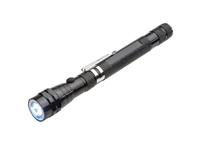 LED-Leuchte mit Teleskopfunktion - schwarz Multifunktionale Taschenlampe für vielseitigen Einsatz TK Gruppe® Grosshandel 