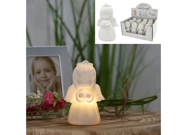LED-Leuchtengel, ca. 11 cm hoch - Glänzende Dekofigur für festliche und dekorative Akzente TK Gruppe® Grosshandel 