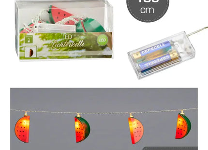 LED-Lichterkette Melone, 10 LEDs, 135 cm - Frische und spielerische Partybeleuchtung TK Gruppe® Grosshandel 