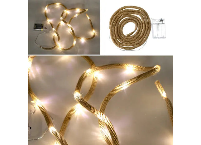 LED Lichterkette Seil, 20 LEDs, Länge Ca. 200cm – Flexibel und Dekorativ TK Gruppe® Grosshandel 