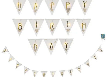 LED Lichterkette 'Happy Birthday', 13 Leuchten, ca. 210cm - Festliche Beleuchtung TK Gruppe® Grosshandel 