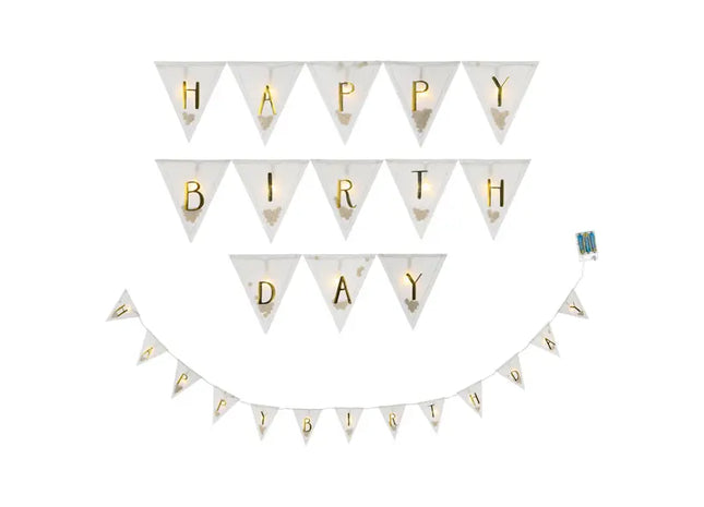 LED Lichterkette 'Happy Birthday', 13 Leuchten, ca. 210cm - Festliche Beleuchtung TK Gruppe® Grosshandel 
