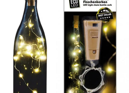 LED-Lichterkette für Flaschen, Korken-Design, 8 LEDs, Innenbereich - Stimmungsvolle Beleuchtung TK Gruppe® Grosshandel 