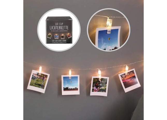 LED Lichterkette mit Wäscheklammern TK Gruppe® Grosshandel 