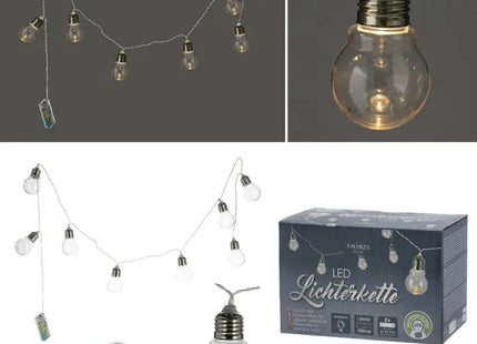 LED Lichterkette, 8 Glühbirnen, Länge 150cm, Dekorative Beleuchtung TK Gruppe® Grosshandel 