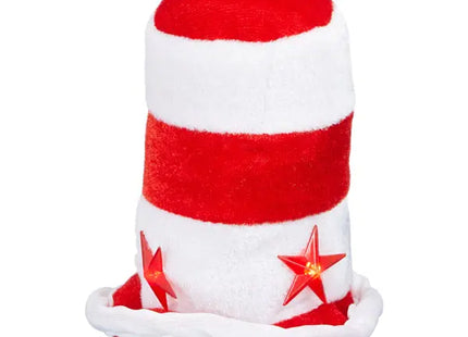 LED Mini-Weihnachtsmannhut mit Clip, Festlicher Weihnachtsschmuck TK Gruppe® Grosshandel 