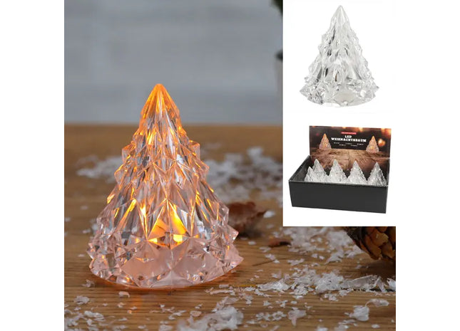 LED-Miniweihnachtsbaum, 8 cm Höhe - Kompakte Festtagsdeko TK Gruppe® Grosshandel 