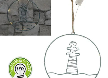 LED Pendelleuchte aus Metall im Leuchtturm-Design, ca. 20cm Durchmesser TK Gruppe® Grosshandel 