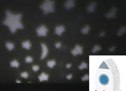 LED Projektor Nachtlicht - Sternenhimmel, Spaceman, Rakete Design, ca. 15cm hoch TK Gruppe® Grosshandel 