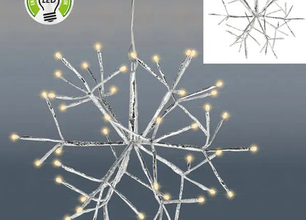 LED Schneeflocke Klein, 48 LEDs, Durchmesser 30 cm, Energiesparend TK Gruppe® Grosshandel 