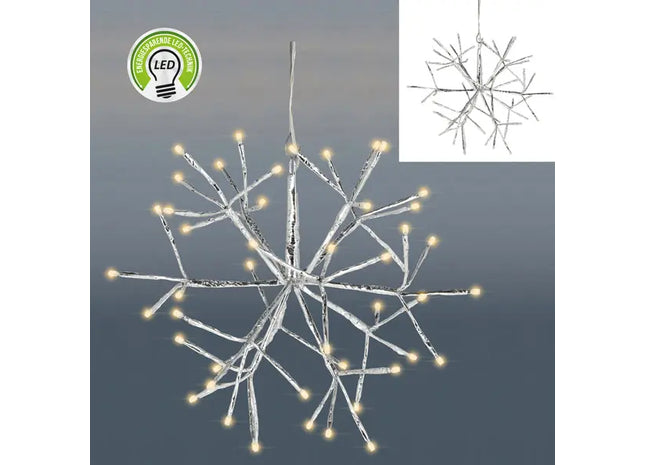 LED Schneeflocke Klein, 48 LEDs, Durchmesser 30 cm, Energiesparend TK Gruppe® Grosshandel 