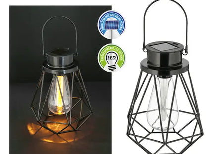 LED Solar Laterne, schwarz, ca. 18cmH - Nachhaltige und stilvolle Außenbeleuchtung TK Gruppe® Grosshandel 