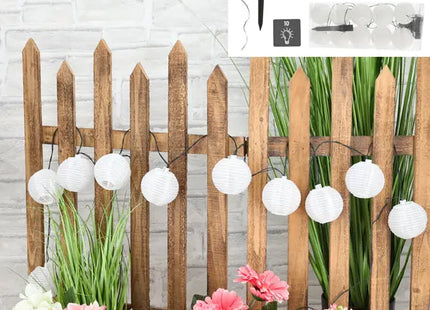 LED Solar Lichterkette, 10 Stück, weiß, ca. 185cmL TK Gruppe® Grosshandel 