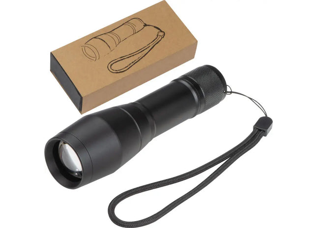 LED-Taschenlampe mit 3 Lichtmodi - Schwarz, vielseitig und leistungsstark für jede Situation TK Gruppe® Grosshandel 