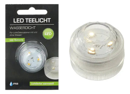 LED-Teelicht, wasserdicht, 3 SMD LEDs, 3 cm Durchmesser - Unterwasserdeko für Feste TK Gruppe® Grosshandel 