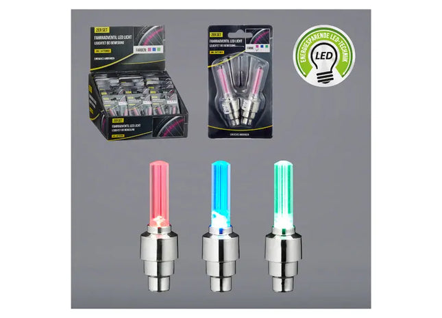 LED Ventillichter für Fahrräder - 2er Set, 3 Leuchtmodi, Sicherheit & Stil TK Gruppe® Grosshandel 