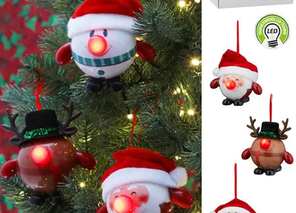 LED Weihnachtsbaumfiguren, 3er-Set, 10cm - Festliche Deko TK Gruppe® Grosshandel 