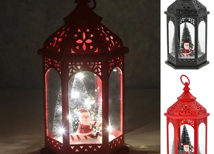 LED-Weihnachtslaterne mit Santa-Motiv und Zuckerstangen, 33 cm, 2er-Set TK Gruppe® Grosshandel 