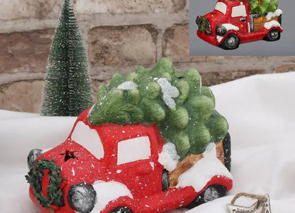 LED-Weihnachtstruck mit Baum, mittel, ca. 20cm - Beleuchtete festliche Dekoration TK Gruppe® Grosshandel 