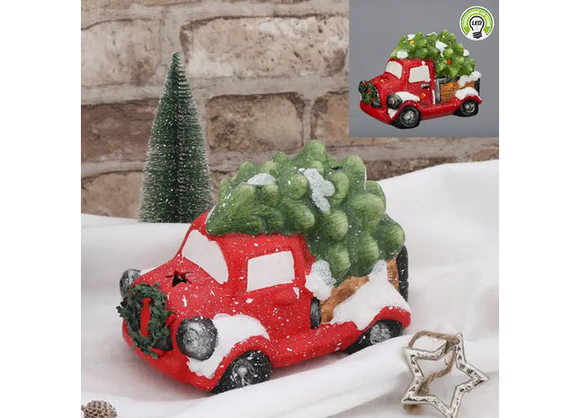 LED-Weihnachtstruck mit Baum, mittel, ca. 20cm - Beleuchtete festliche Dekoration TK Gruppe® Grosshandel 