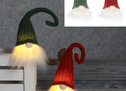 LED Wichtel – Set aus 2, Leuchtende Weihnachtsdeko, ca. 26cm Höhe, Festliche Beleuchtung TK Gruppe® Grosshandel 