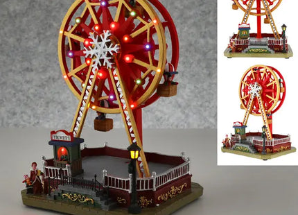 LED Winter Riesenrad, Festlich Beleuchtetes Deko-Objekt, 23x32cm TK Gruppe® Grosshandel 