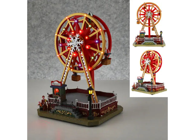 LED Winter Riesenrad, Festlich Beleuchtetes Deko-Objekt, 23x32cm TK Gruppe® Grosshandel 