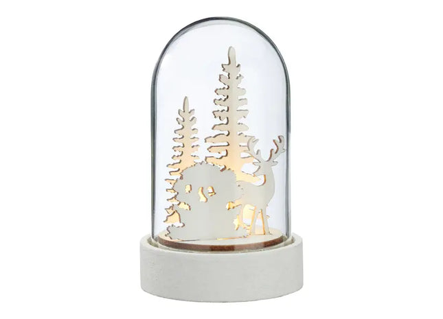 LED Winterkuppel, ca. 9cmH - Gemütliche und festliche Weihnachtsdeko TK Gruppe® Grosshandel 