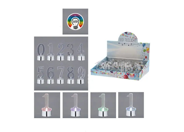 LED Ziffer mit Standfuß – Stilvolle Beleuchtungsdekoration TK Gruppe® Grosshandel 