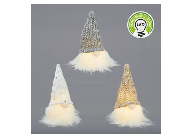 LED Zwerg, Seil, 3 Stück pro Set, klein, ca. 15 cmH TK Gruppe® Grosshandel 