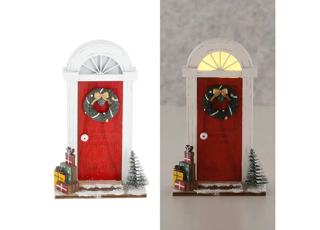 LED-beleuchtete Weihnachtsportal-Standdeko, 20cm Höhe TK Gruppe® Grosshandel 