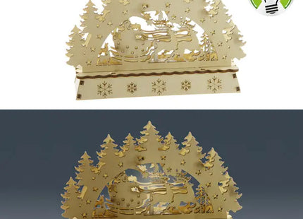 LED-beleuchteter Pyramiden-Schlitten, Ca. 10 cm - Festliche Beleuchtung TK Gruppe® Grosshandel 