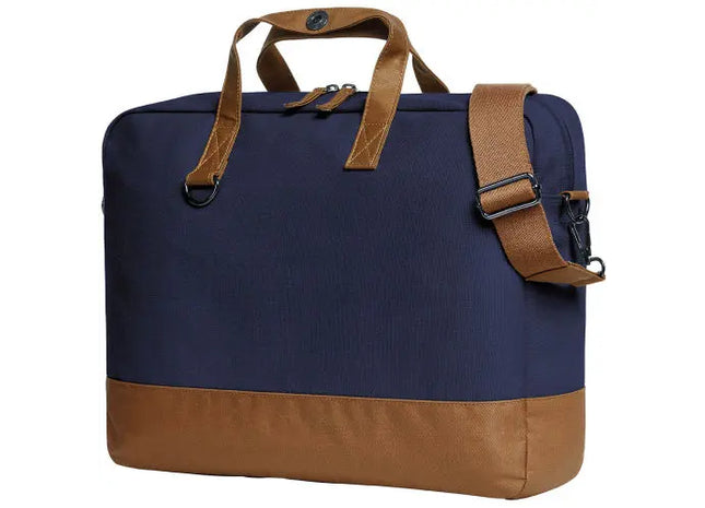 LIFE Notebook-Tasche - Elegant & Funktional - Marine-Braun TK Gruppe® Grosshandel 