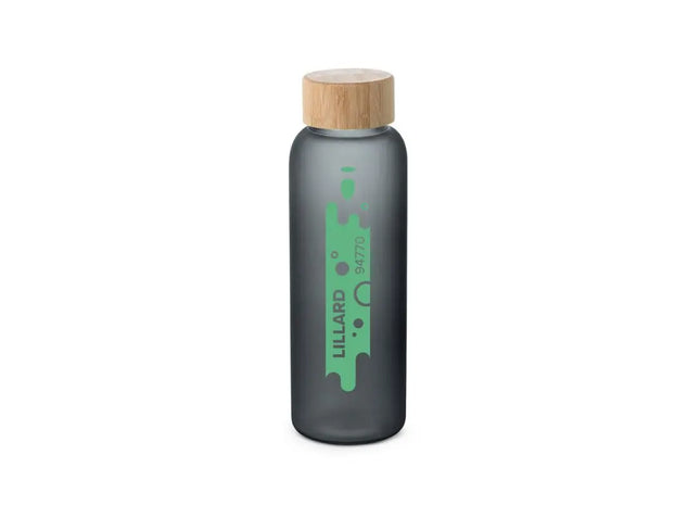 LILLARD Borosilikatglas Wasserflasche 500 ml, Mattschwarz - Robust & Stilvoll TK Gruppe® Grosshandel 
