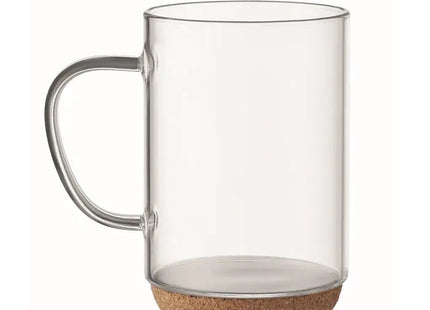 LISBO Transparenter Glasbecher mit Kork, 400ml - Stilvoll & Praktisch TK Gruppe® Grosshandel 
