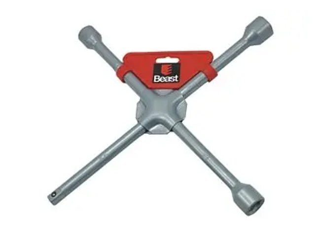 LKW-KREUZSCHLUSSEL: Robuster LKW-Kreuzschlüssel - Multifunktionaler Radmutternschlüssel für LKW-Reifenwechsel TK Gruppe® Grosshandel 