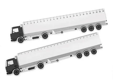 LKW-Themenlineal, 24 cm in Weiß – Stilvoll & Kindergerecht TK Gruppe® Grosshandel 