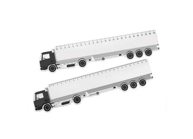 LKW-Themenlineal, 24 cm in Weiß – Stilvoll & Kindergerecht TK Gruppe® Grosshandel 